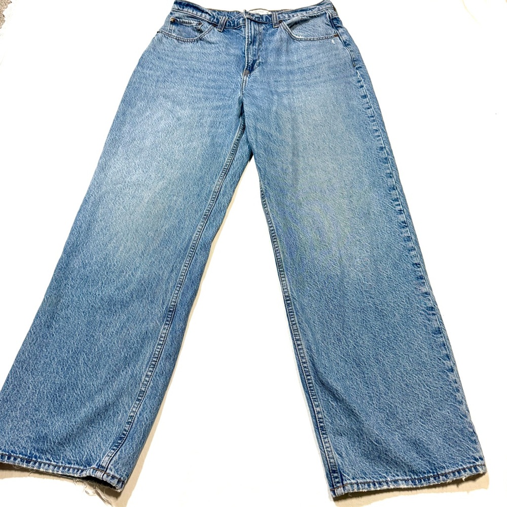 Abercrombie & Fitch Light Blue Wide Leg Jeans